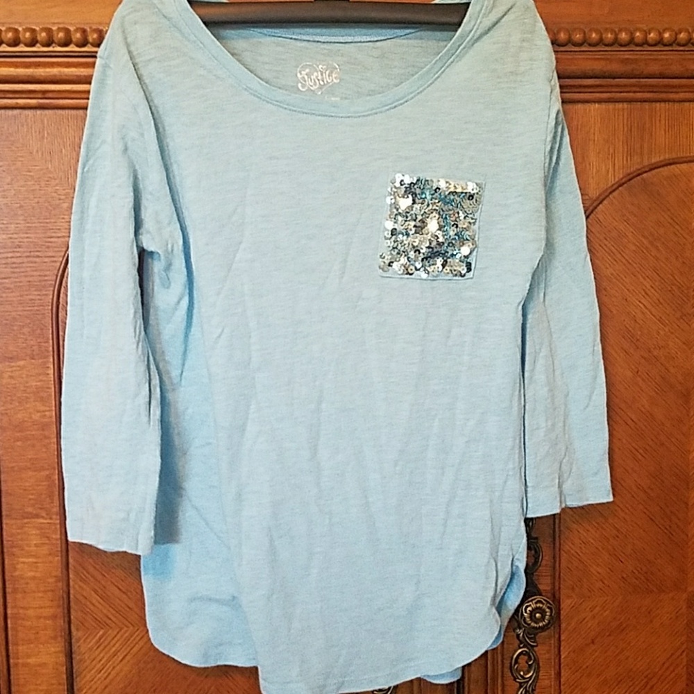 justice 3/4 sleeve tee